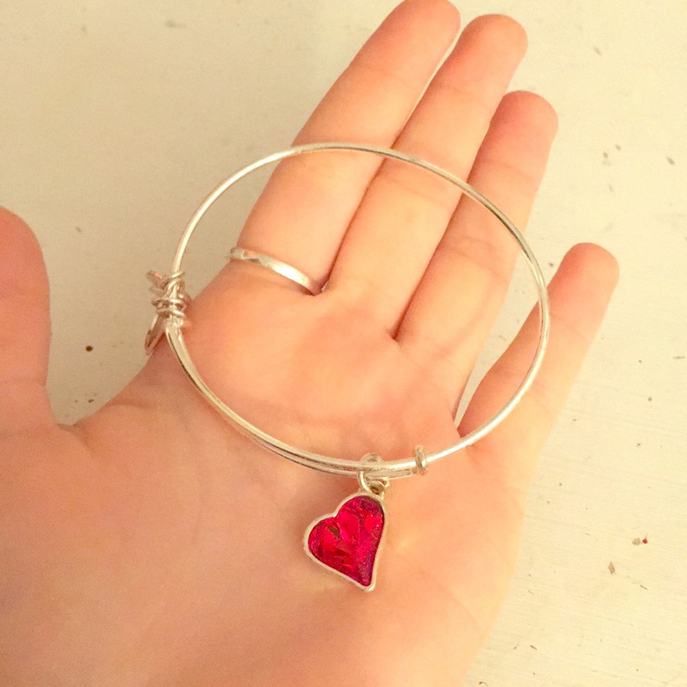 Alex and Ani red heart bracelet